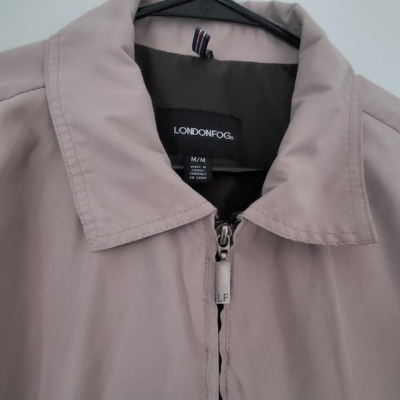 LONDON FOG Men's Light Jacket Zip Up Button Cuffs Pockets Sporty Windbreaker M - Picture 3 of 10
